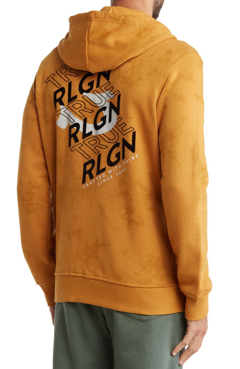 True Religion Brand Jeans Slant Logo Full Zip Hoodie, Alternate, color,