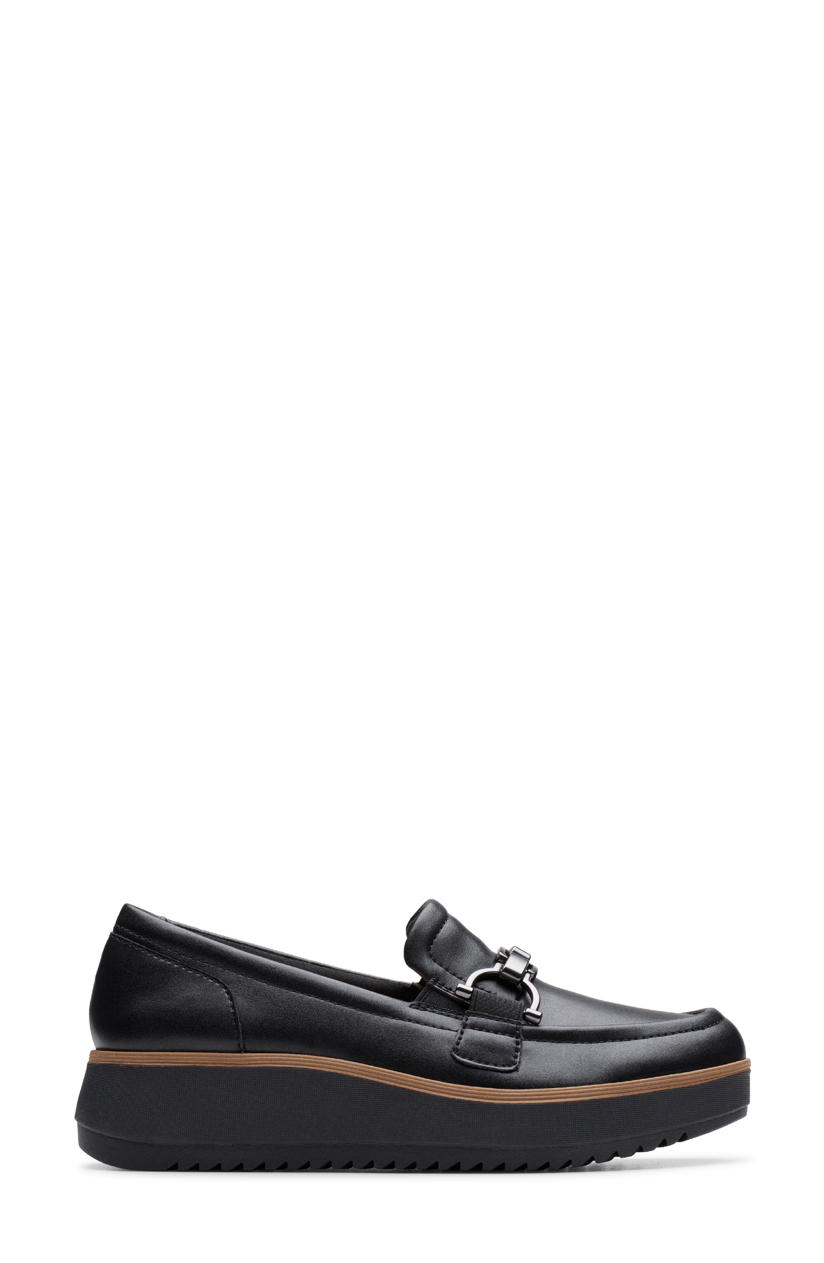 Zylah Erin Wedge Loafer, Alternate, color, BLACK LEATHER