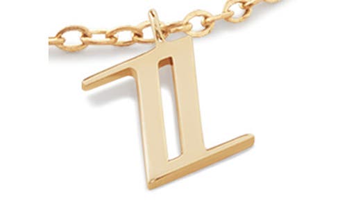 Monica Vinader Small Initial Pendant Necklace In 14kt Solid Gold - Z