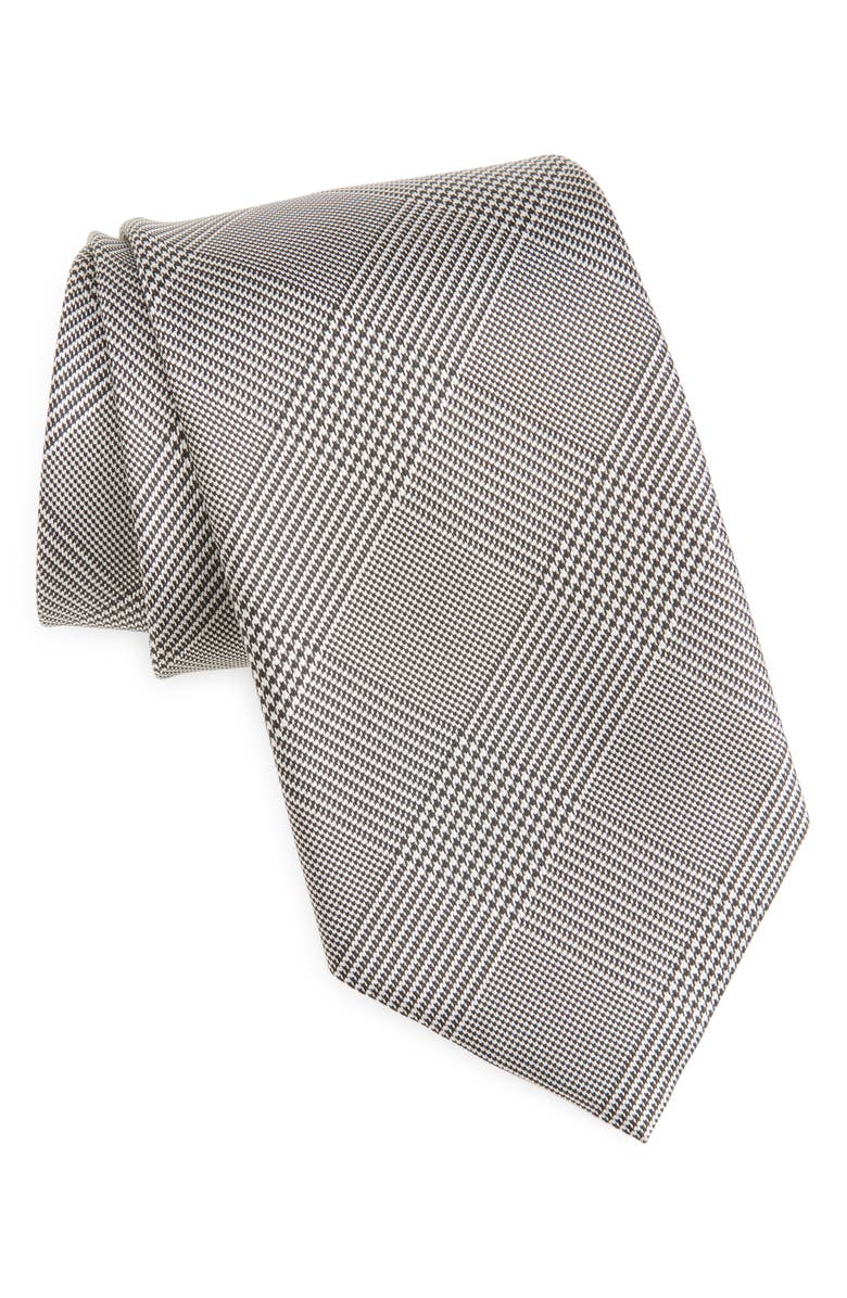 TOM FORD Glen Plaid Silk Tie, Main, color, Zlb01 Multicolor Black/ White