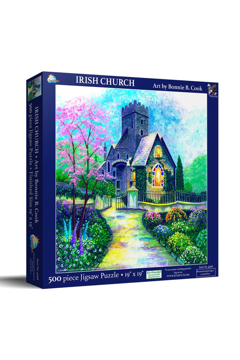 Irish Church 500 piece Jigsaw Puzzle for Adults, Main, color, Multicolor