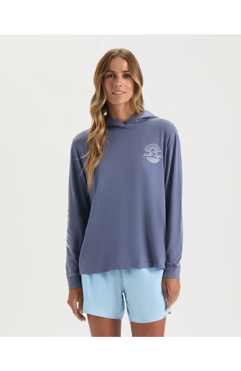 Salt Life Evershine Salt Wash Hoodie, Main, color, Indigo