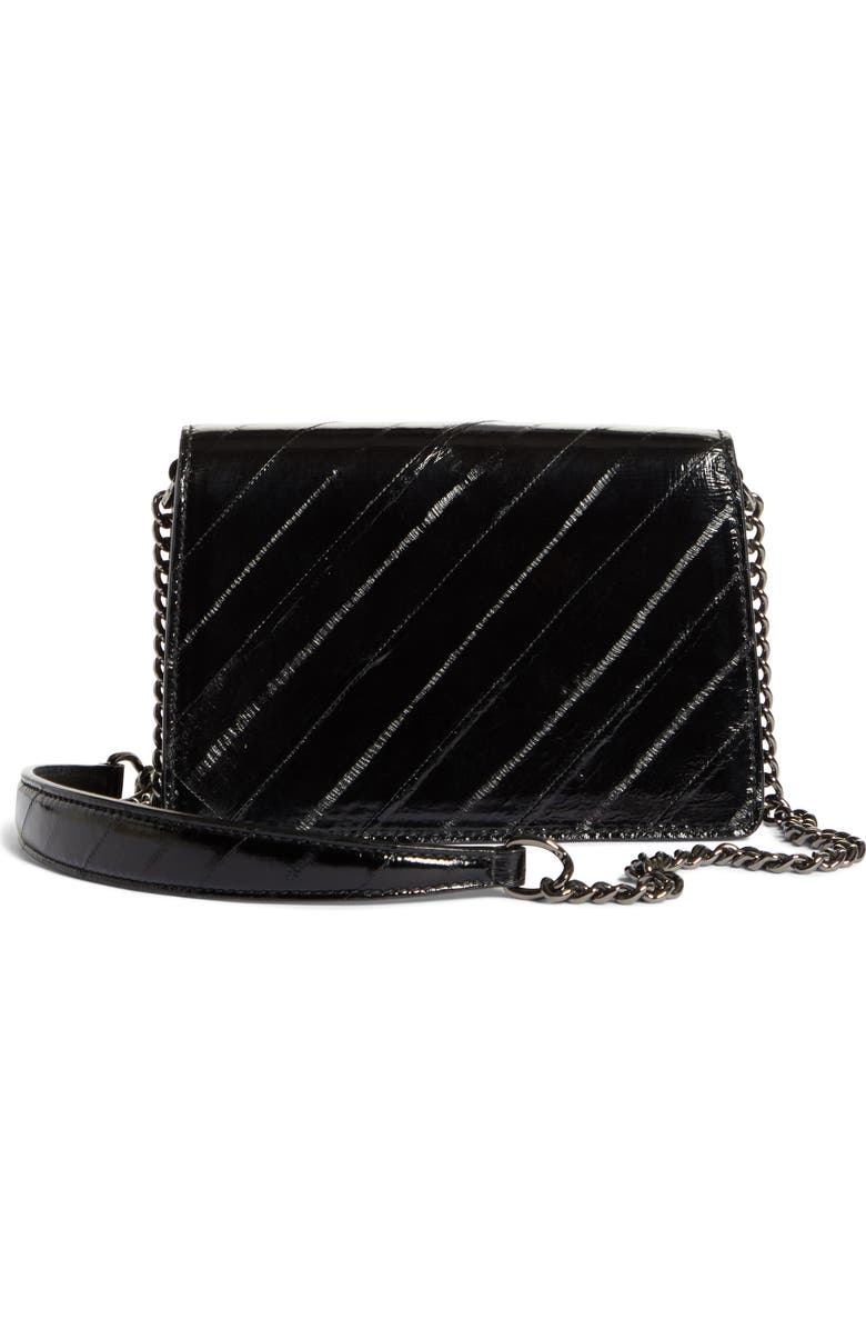 Jimmy Choo Madeline Stripe Eel Skin Crossbody Bag, Alternate, color,