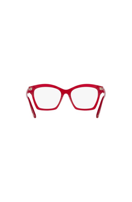 Tom Ford 53mm Square Optical Glasses In Red