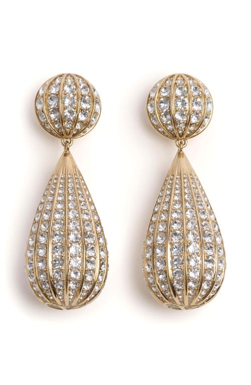 Valentino Garavani Pavé Drop Earrings In Gold