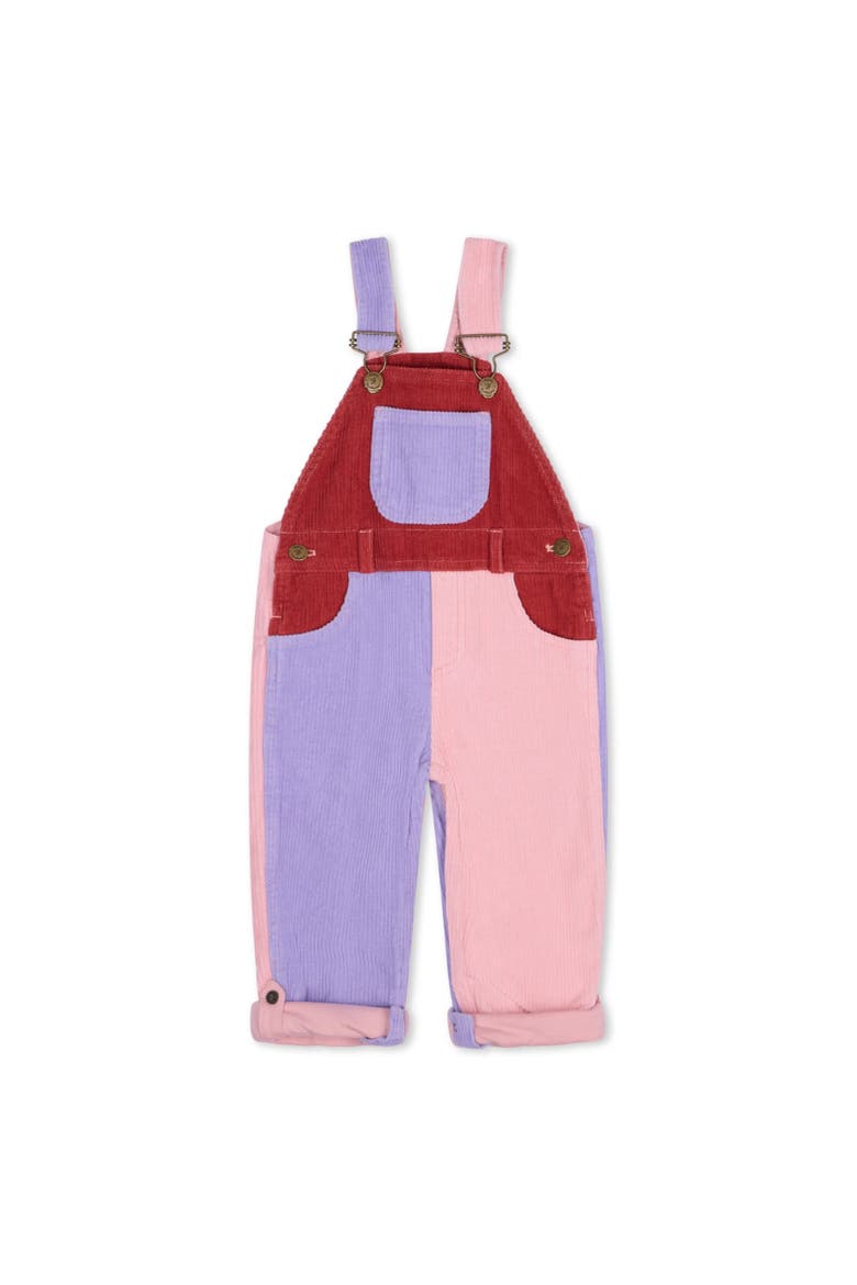 Patchwork Chunky Cord Overalls, Main, color, Rosebed