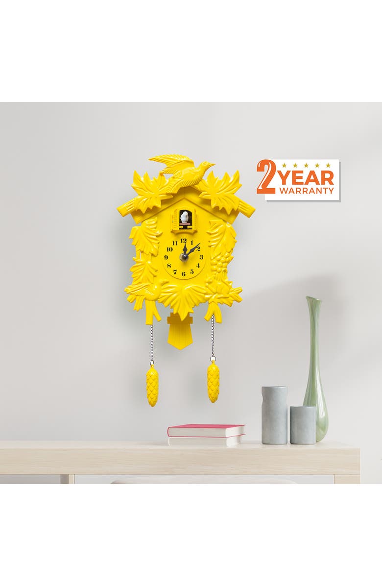 WALPLUS Yellow Cuckoo Clock in Yellow, Alternate, color, 