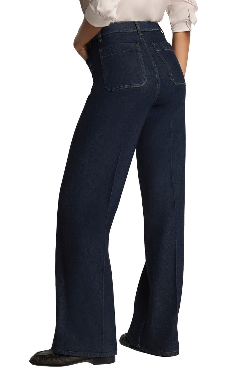 SPANX<sup>®</sup> SPANXshape<sup>™</sup> Authentic 360 Patch Pocket Easy Flare Jeans, Alternate, color, Marina