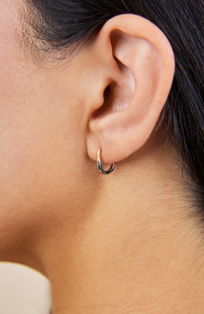 Sterling Forever Ainsleigh Micro Hoop Earrings, Alternate, color, Gold