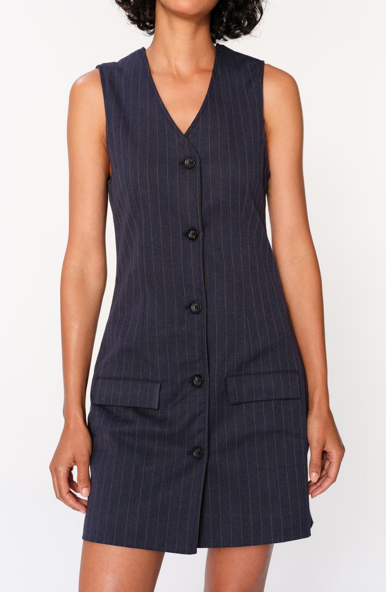 DL1961 Pinstripe Sleeveless Dress, Alternate, color,
