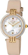 GV2 Matera Gemstone Diamond Suede Strap Watch, 35 mm - 0.038ct.