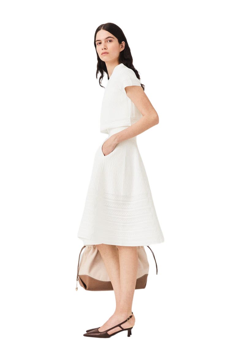 Short-sleeved cardigan, Alternate, color, White