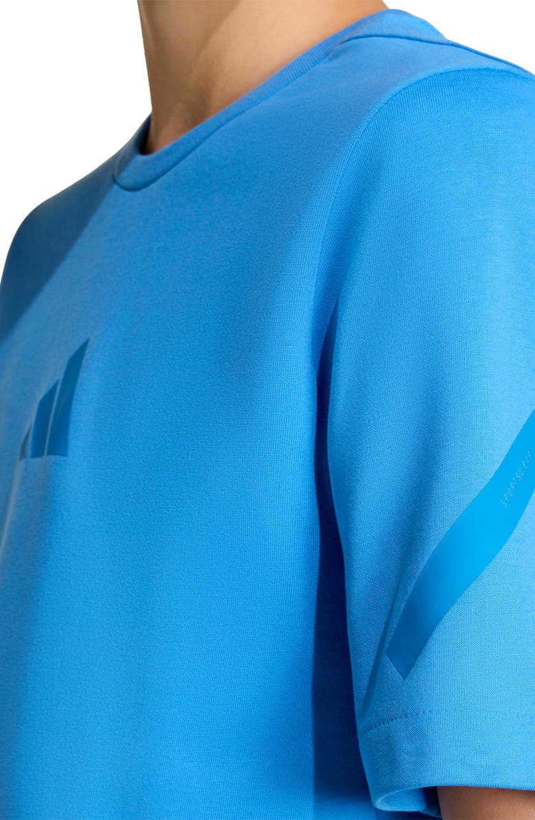 adidas Originals Kids' Z.N.E. Logo T-Shirt, Alternate, color, Ray Blue/ Bright Royal