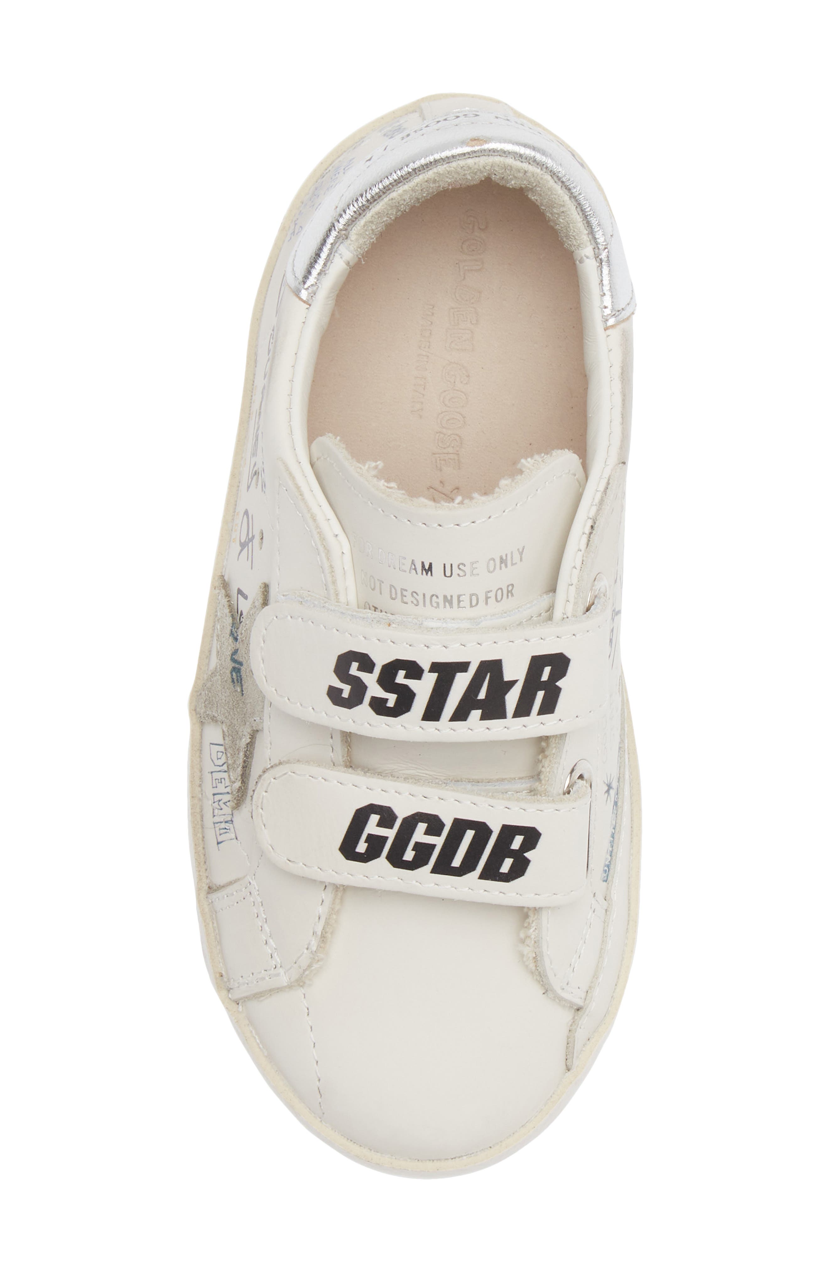 Kids' Old School Sneaker, Alternate, color, WHITE/ ICE/ SILVER