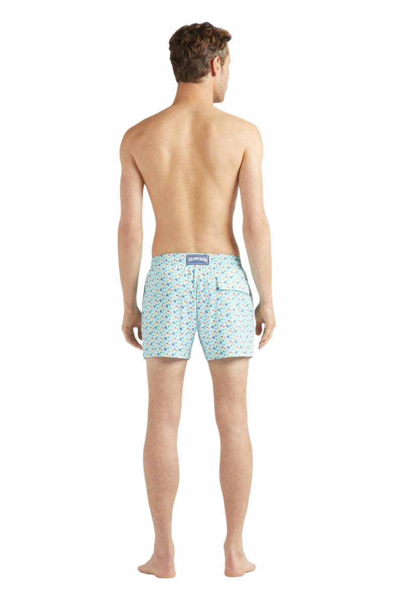 Vilebrequin Men's Micro Ronde Des Tortues Rainbow Stretch Short Swim Shorts, Alternate, color, Pacific