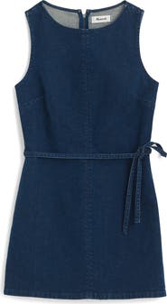 Madewell Boat Neck Denim Skort Romper