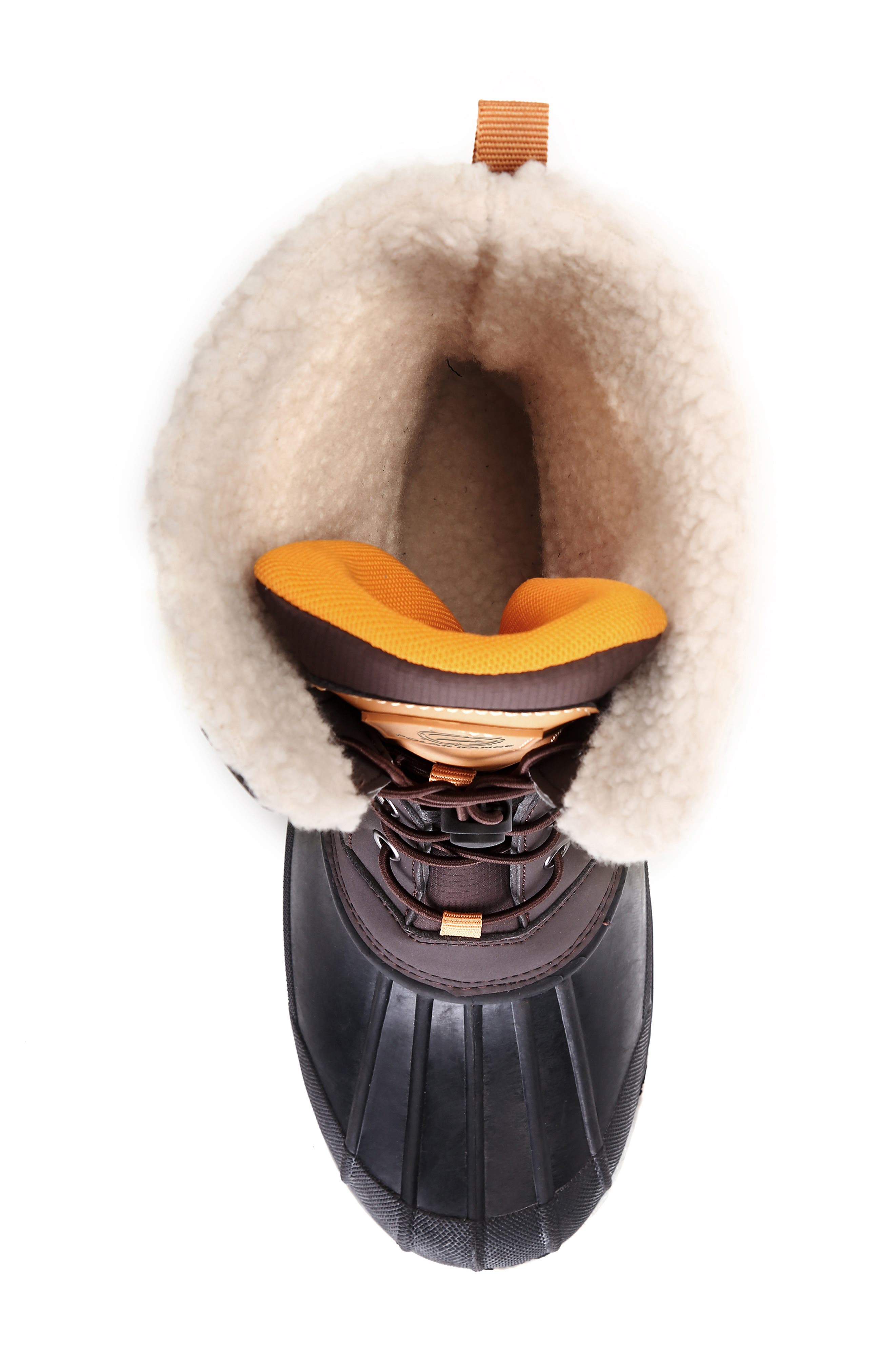 POLAR RANGE Arctic Waterproof Faux-Fur Lined Duck Toe Snow Boot, Alternate, color, Brown