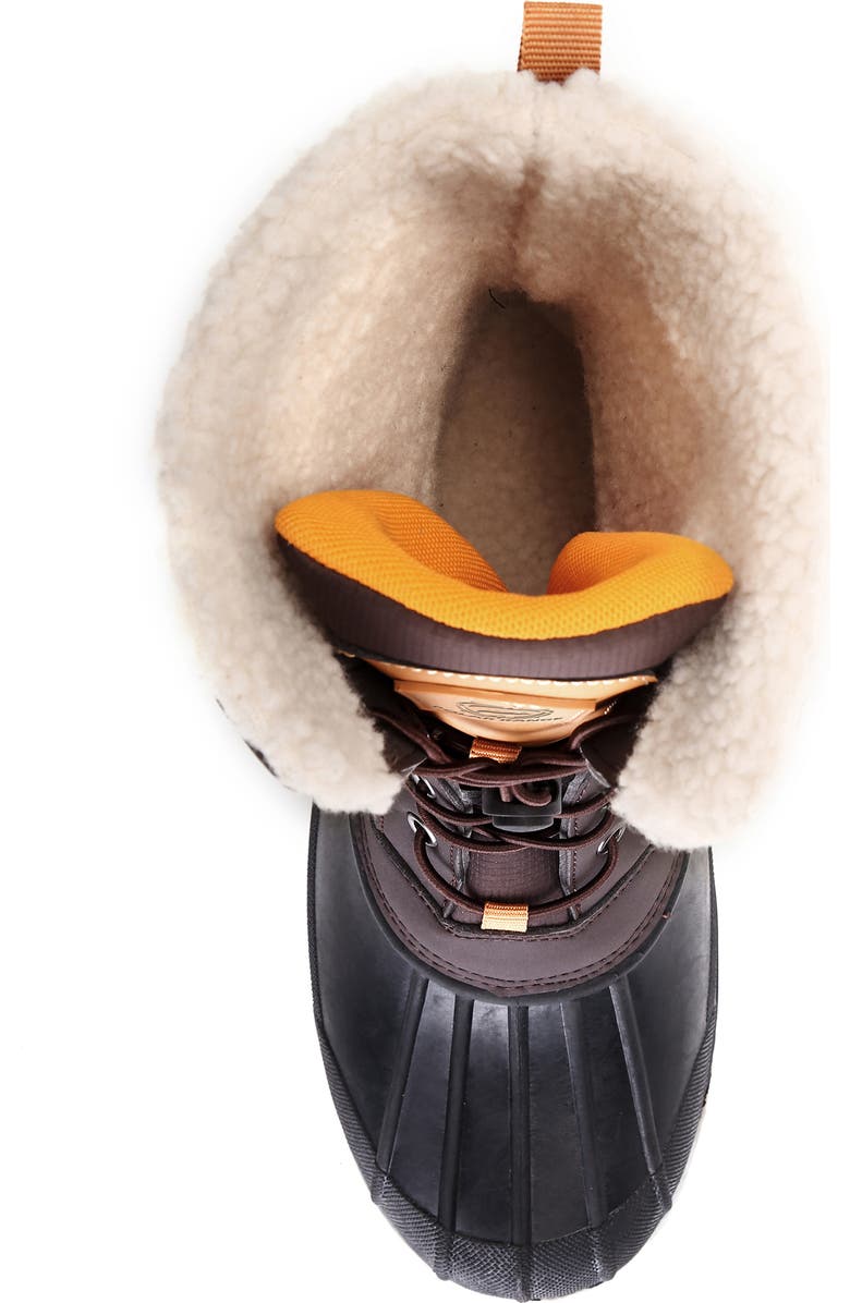 POLAR RANGE Arctic Waterproof Faux-Fur Lined Duck Toe Snow Boot, Alternate, color, Brown