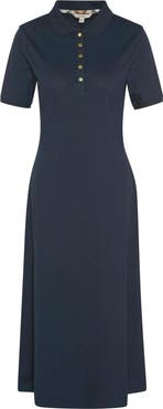 Barbour Celeste Stretch Cotton Piqué Polo Midi Dress