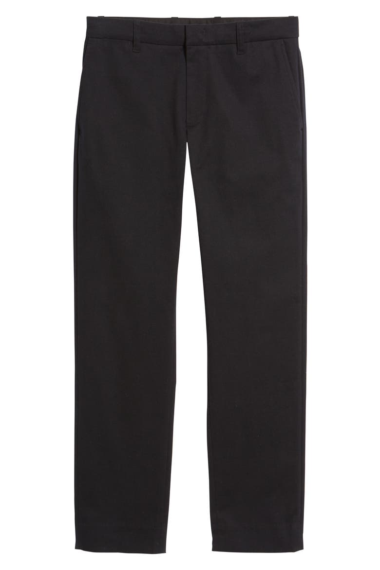 Griffith Stretch Cotton Twill Chino Pants, Alternate, color, BLACK