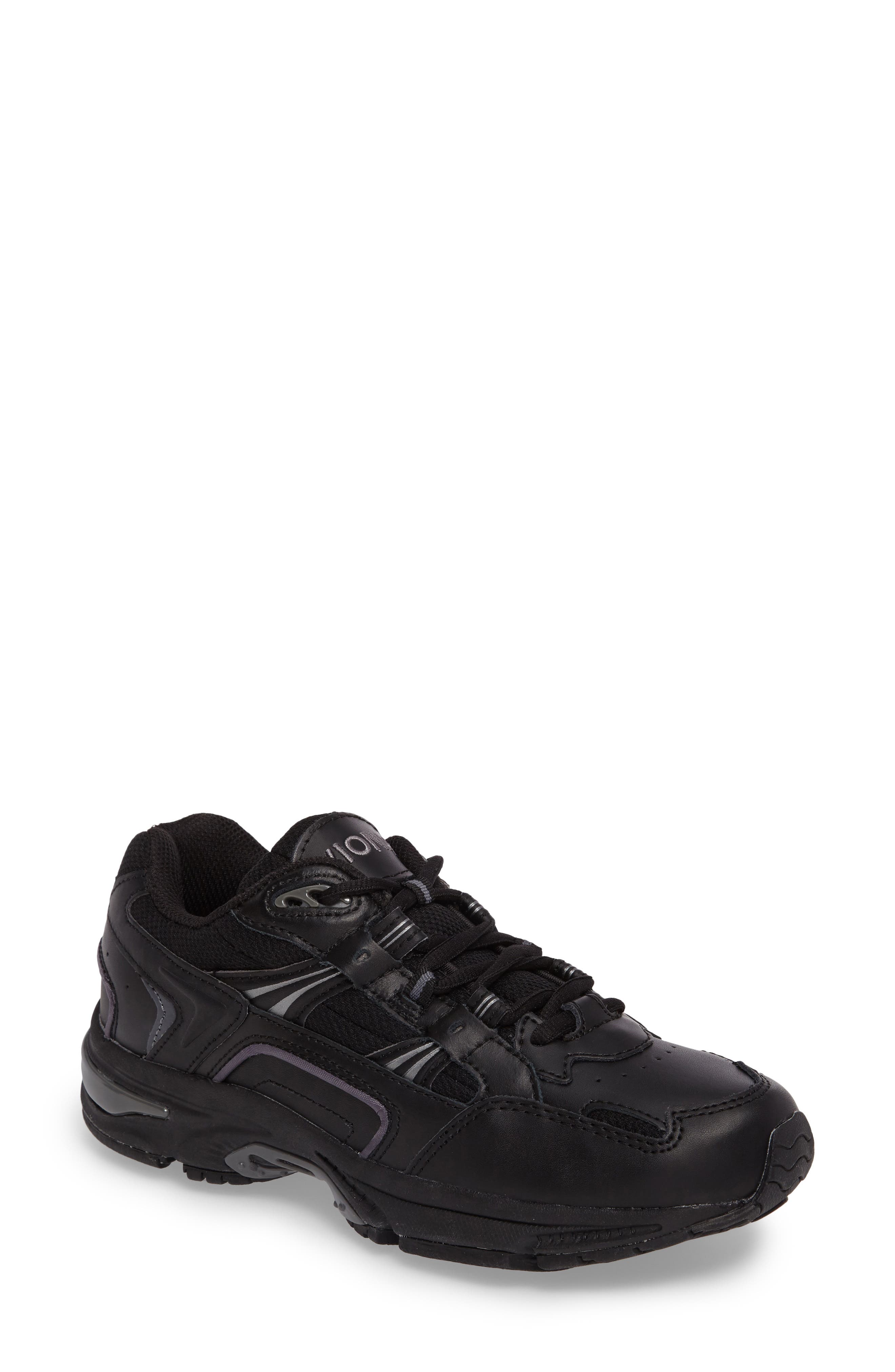 Walker Sneaker, Main, color, BLACK LEATHER