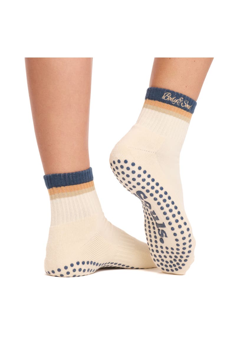 Body & Soul Grip Sock, Alternate, color, Cream