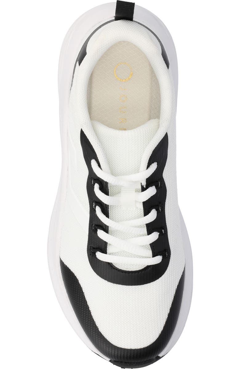 Journee Collection Marshel Casual Sneaker, Alternate, color, White/ Black