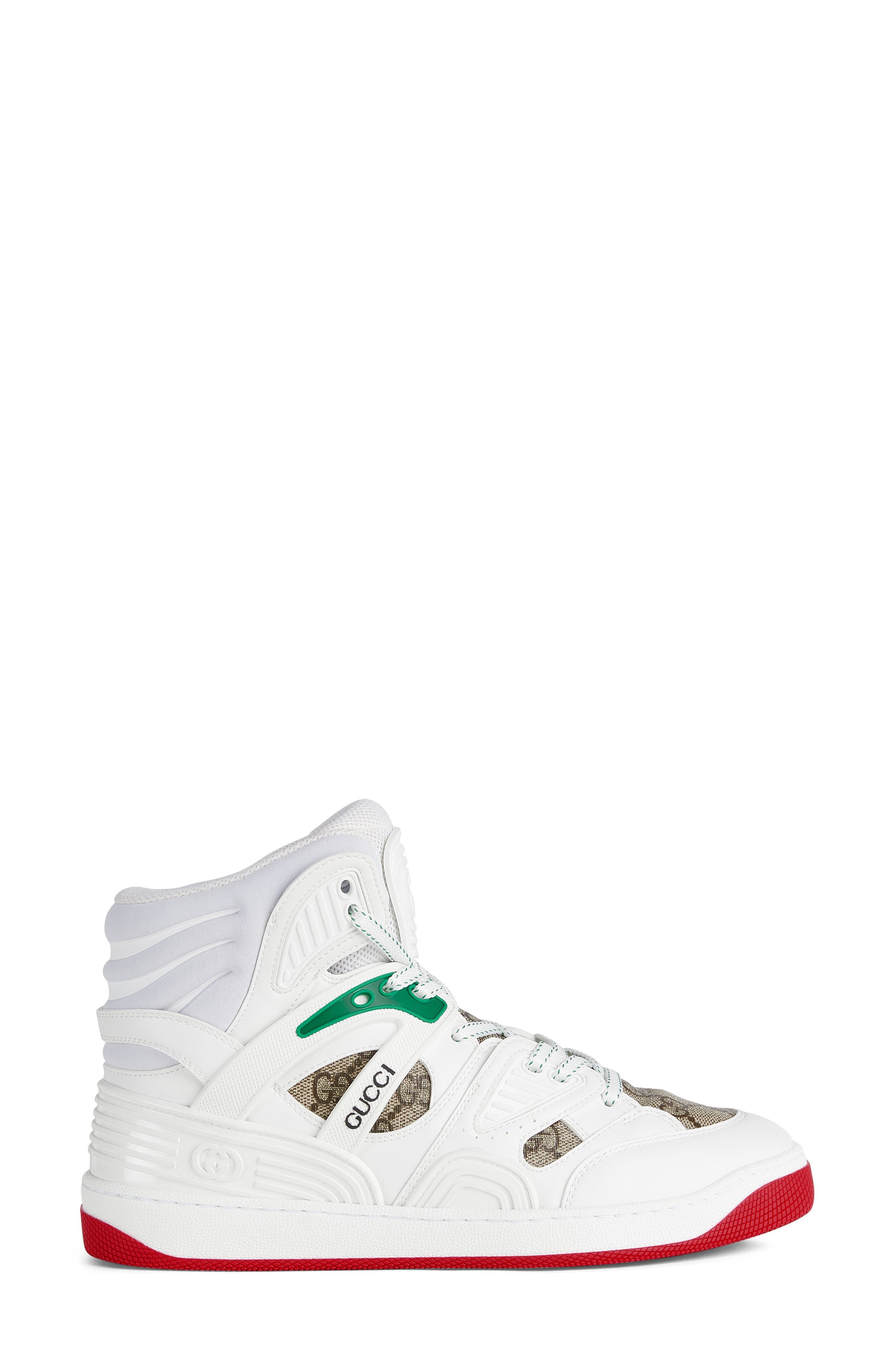 Gucci Basket High Top Sneaker, Alternate, color, 