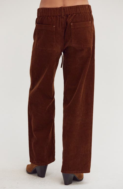Crescent Corduroy Easy Wear Pants In Brown