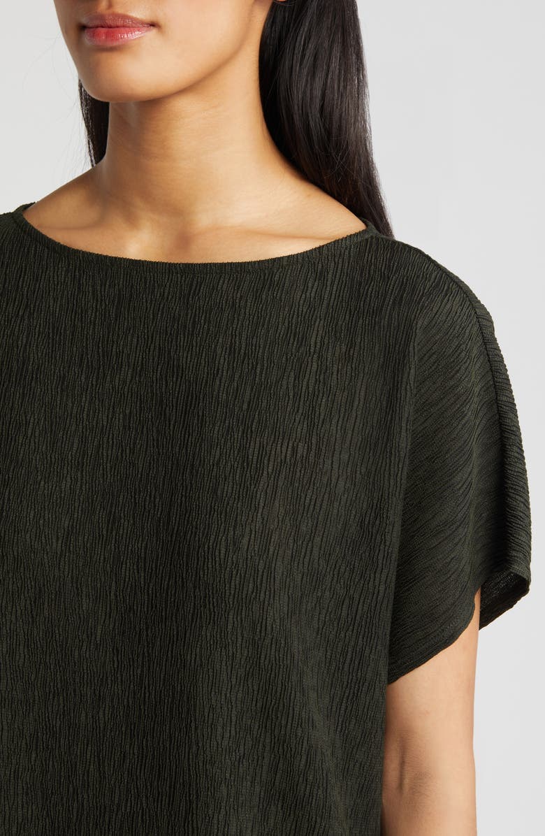 Eileen Fisher Crinkle Bateau Neck Top, Alternate, color, Seawd