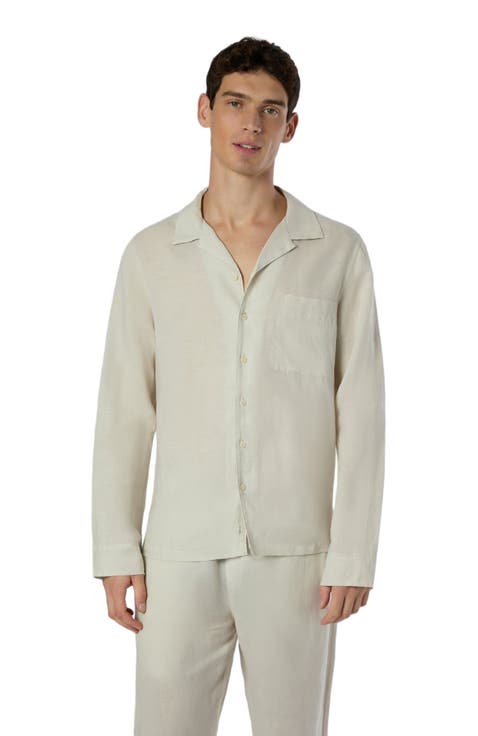 Linen Home Long Sleeve Camp Shirt