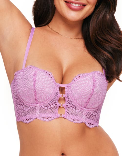 Adore Me Margaritte Push Up Balconette Bra in Medium Purple at Nordstrom, Size 32Ddd