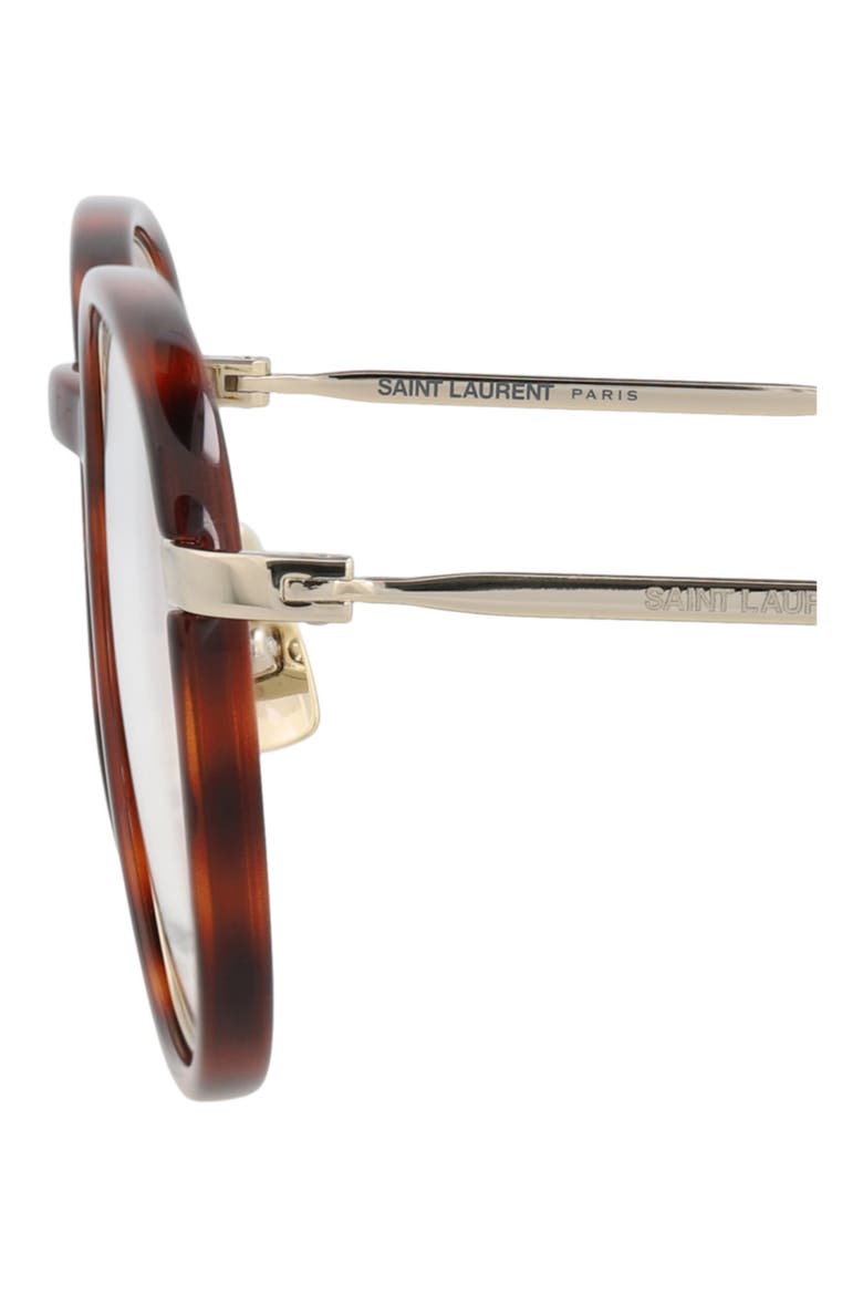 49mm Round Sunglasses, Alternate, color, HAVANA GOLD TRANSPARENT