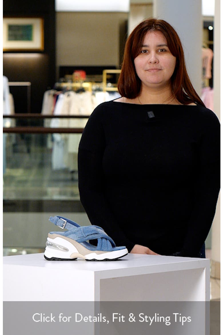 Delia Slingback Denim Wedge Sandal video