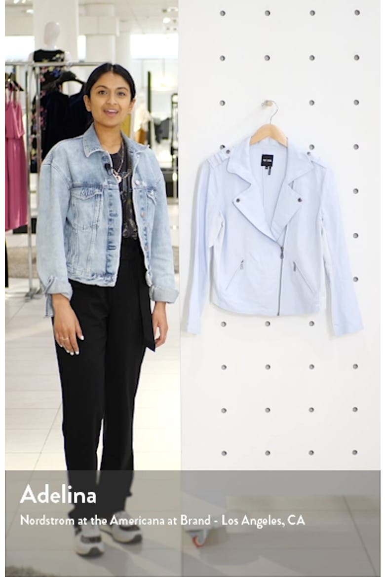 Linen Blend Biker Jacket video