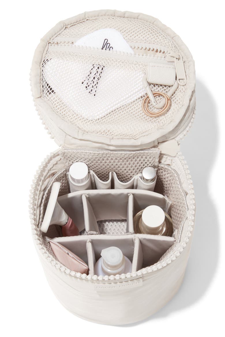 Mila Repreve® Recycled Polyester Large Toiletry Organizer Bag, Alternate, color, MOONBEAM
