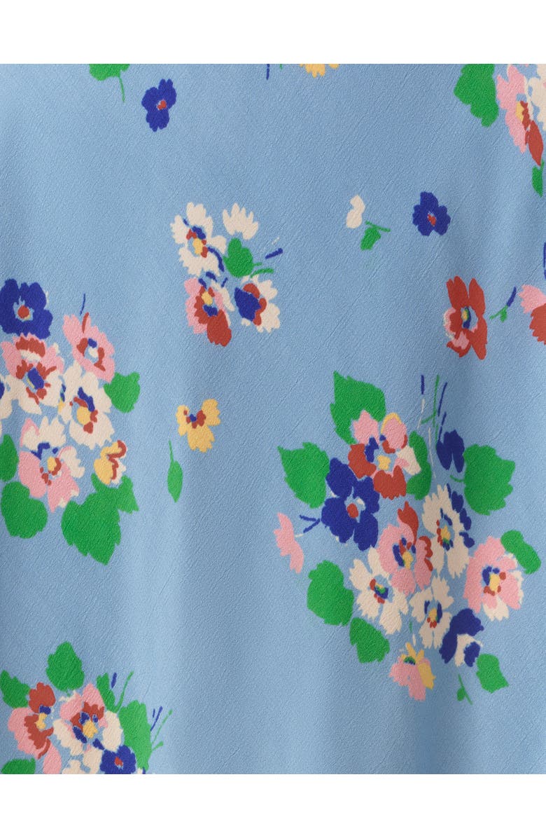 Ghost London Elise Floral Pintuck Crepe Midi Dress, Alternate, color, Blue Floral
