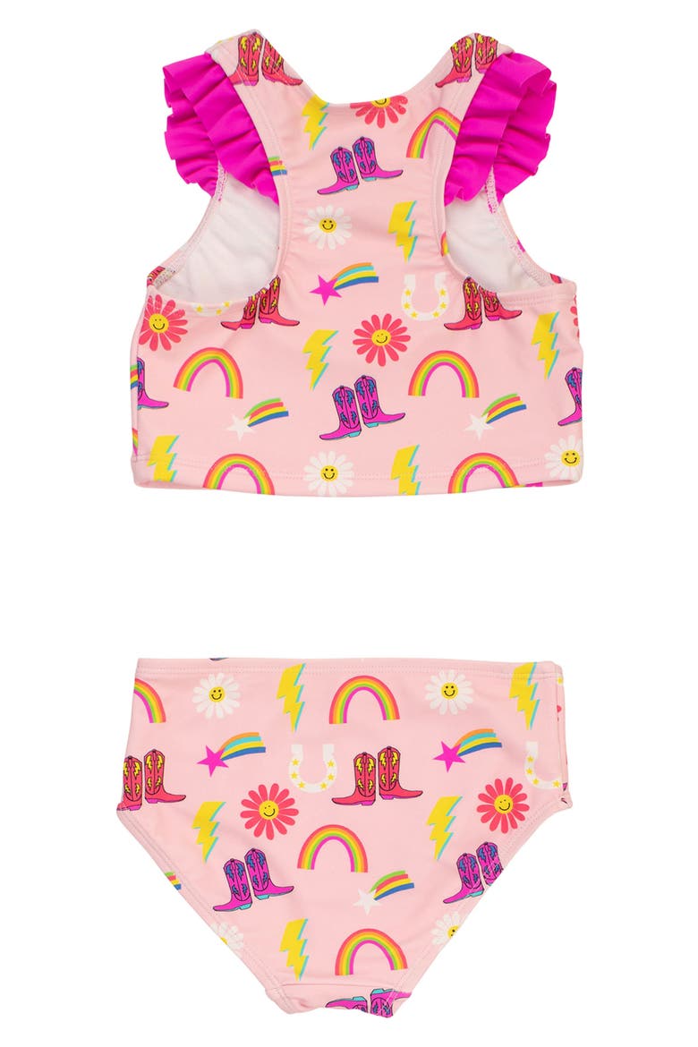 Kids' Cowgirl Cutie Two-Piece Racerback Swimsuit, Alternate, color, PINK