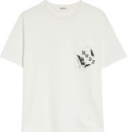 Bode Beaded Leaf Pocket T-Shirt
