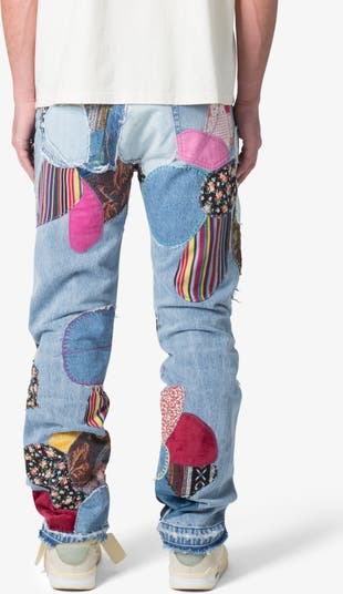 Baggy Patchwork Release Hem Jeans