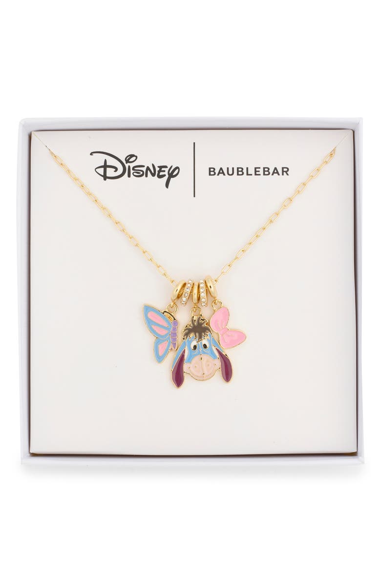 BaubleBar x Disney<sup>®</sup> Eeyore Spring Cluster Necklace, Main, color, Gold Multi