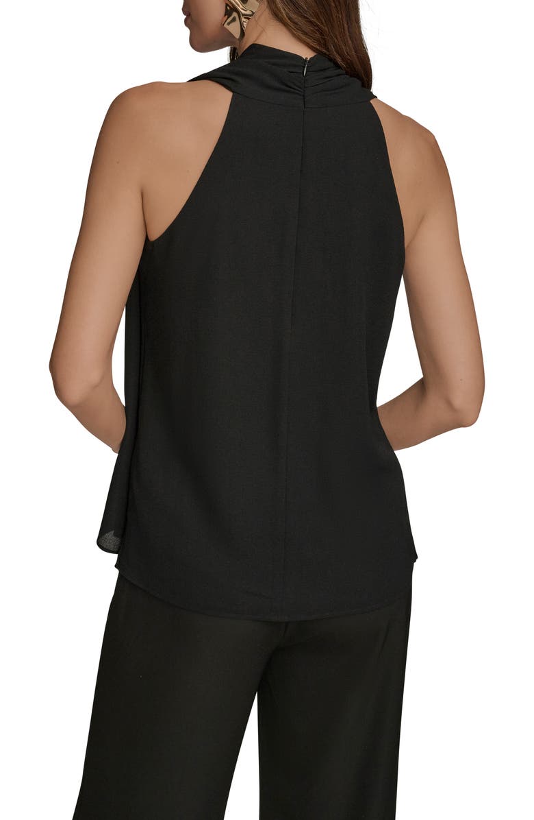 Donna Karan New York Asymmetric Sleeveless Top, Alternate, color, Black
