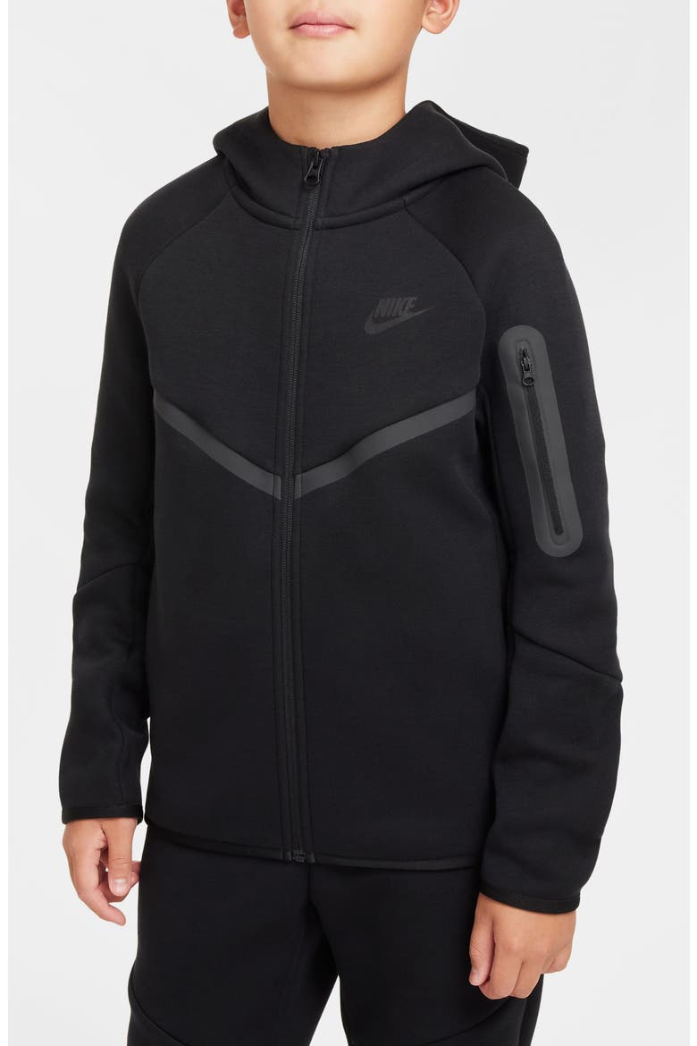 Kids' Sportswear Tech Fleece Full Zip Jacket, Main, color, 010 BLACK/BLACK/BLACK/BLACK