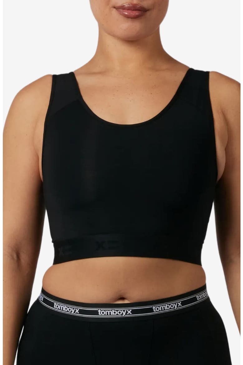 Compression Plus Crop Top, Main, color, BLACK