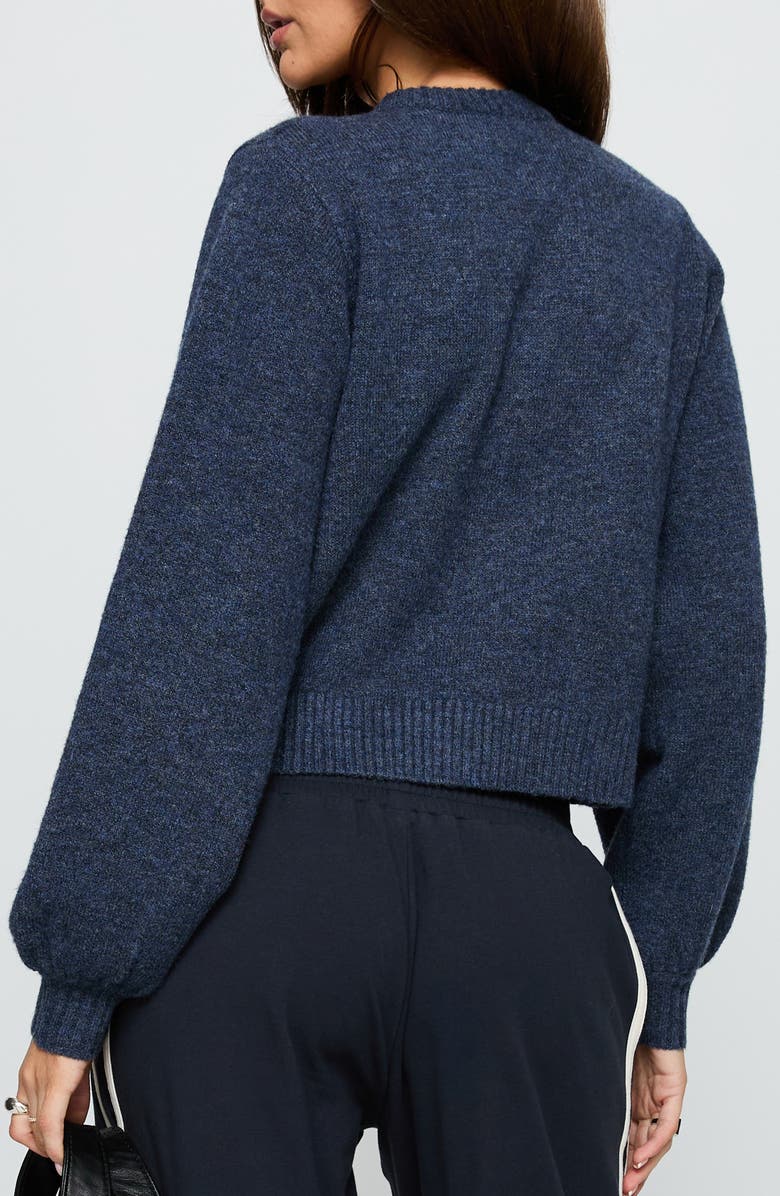 Princess Polly Kammi Double Button Crop Cardigan, Alternate, color, Navy