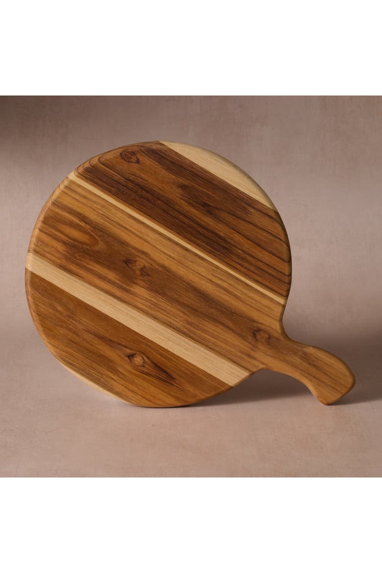 Redondo Teak Pizza Cutting Board, Alternate, color, Natural