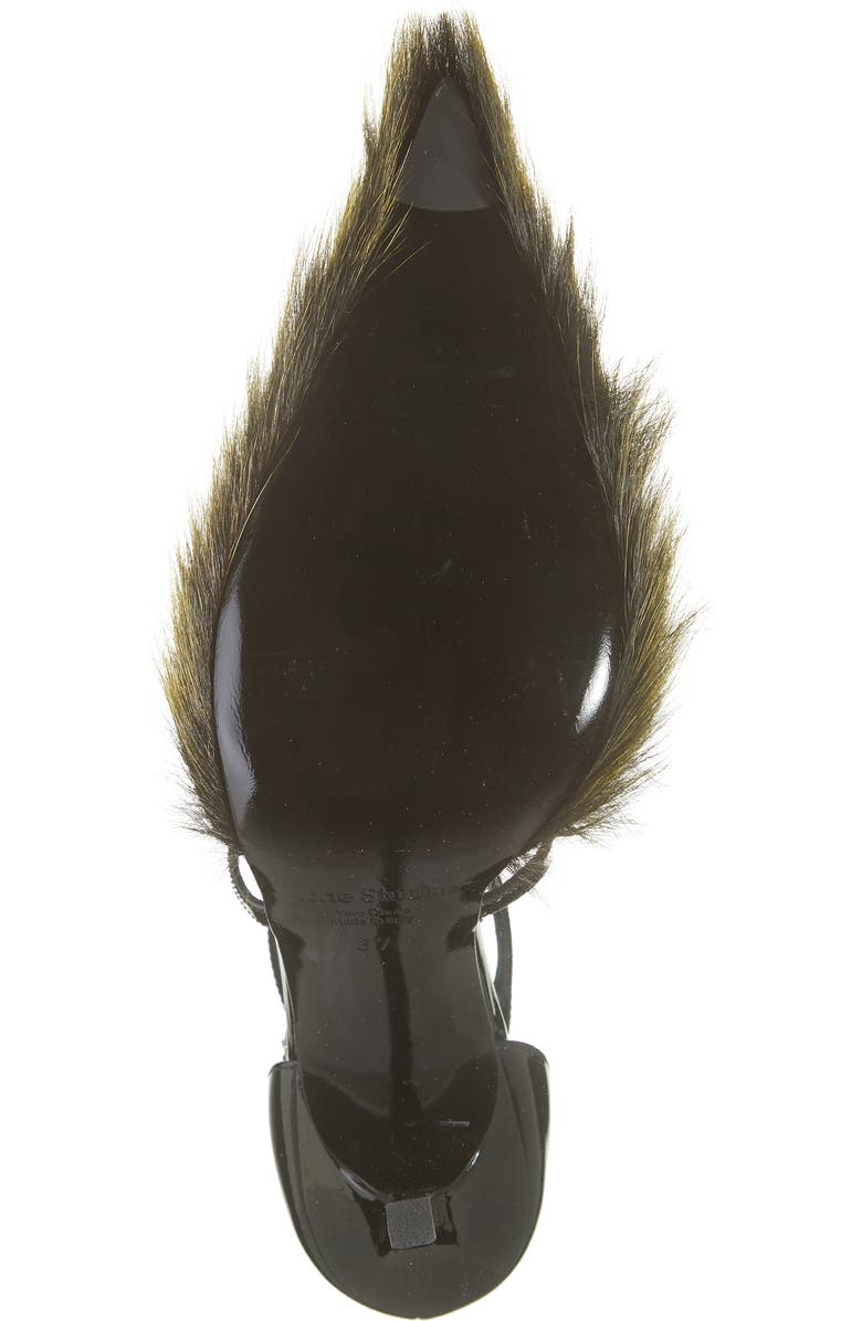 Acne Studios Bepointy Faux Fur Pump, Alternate, color,