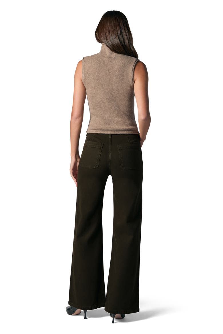 The Mia Patch Pocket High Waist Wide Leg Jeans, Alternate, color, OLIVE