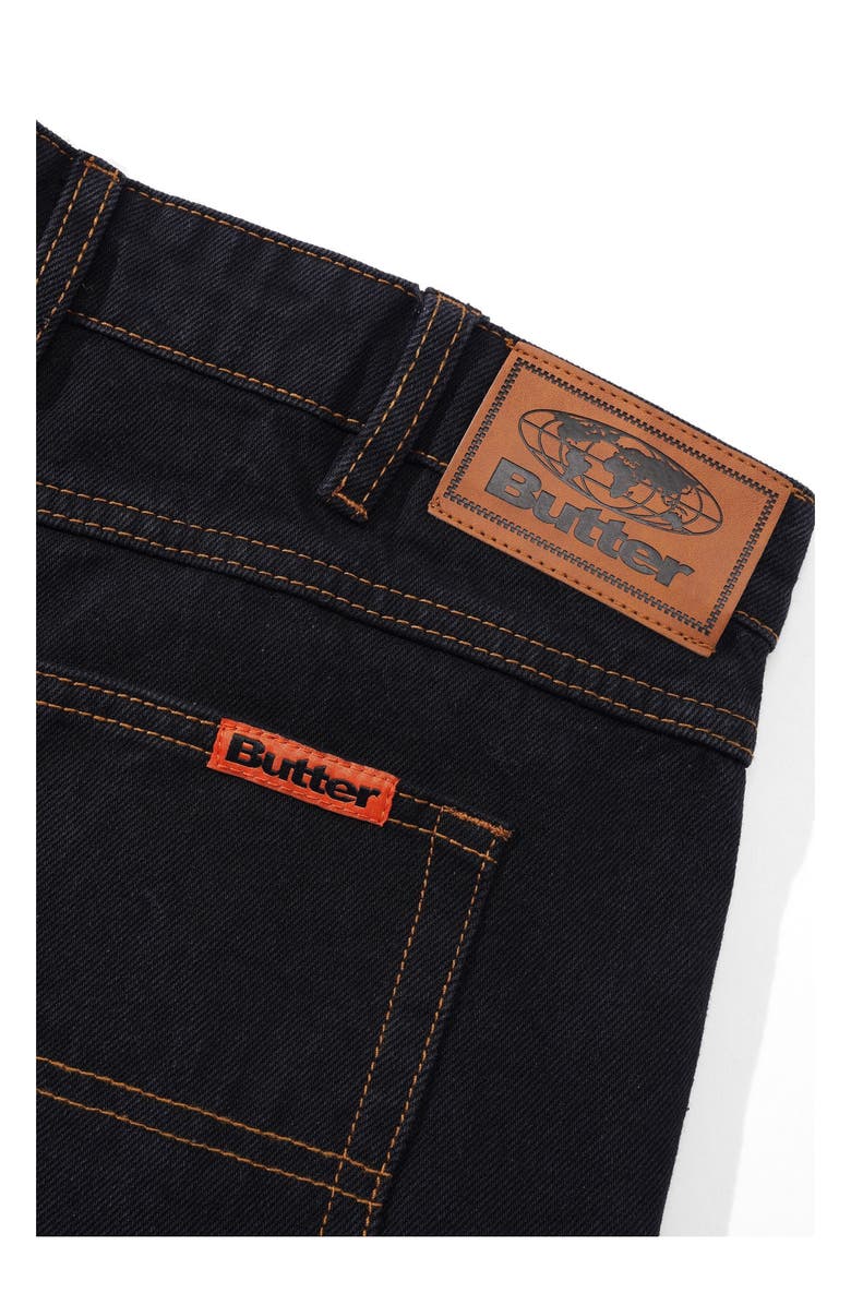 Butter Goods Relaxed Fit Drawstring Jeans, Alternate, color, Washed Black