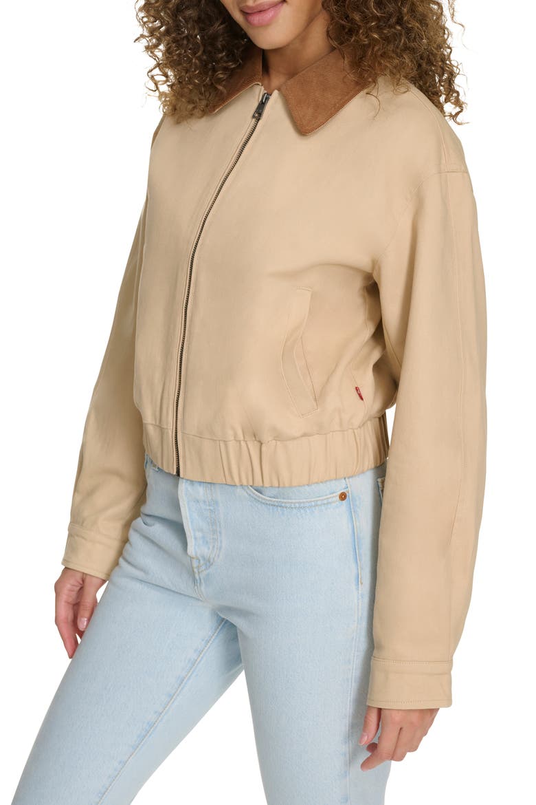 Cotton Bomber Jacket, Alternate, color, TAN